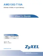 ZyXEL Communications AMG1302-T10A User Manual preview