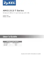 Preview for 1 page of ZyXEL Communications AMG1312-T Series User Manual