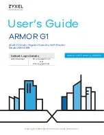 ZyXEL Communications ARMOR G1 User Manual preview