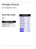 Preview for 1 page of ZyXEL Communications Auto Configuration Server Vantage Access Quick Start Manual