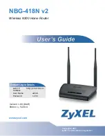 Preview for 1 page of ZyXEL Communications BG-418N v1 User Manual