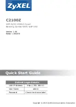 Preview for 1 page of ZyXEL Communications C2100Z Quick Start Manual