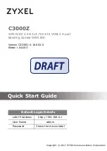 Preview for 1 page of ZyXEL Communications C3000Z Quick Start Manual