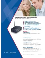 Предварительный просмотр 1 страницы ZyXEL Communications Cable Modem Router with Wireless P-974 series Specification Sheet