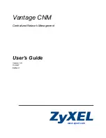 Предварительный просмотр 1 страницы ZyXEL Communications Centralized Network Management Vantage CNM User Manual