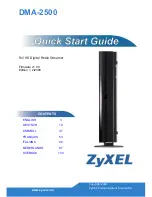 ZyXEL Communications DMA-2500 Quick Start Manual предпросмотр