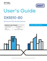 Предварительный просмотр 1 страницы ZyXEL Communications DX5510-B0 User Manual