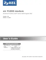 ZyXEL Communications eir F1000 User Manual preview