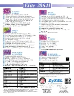 Preview for 2 page of ZyXEL Communications ELITE 2864I Specifications