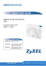 Предварительный просмотр 1 страницы ZyXEL Communications EMG5324-D10A Quick Start Manual