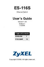 Preview for 1 page of ZyXEL Communications ES-116S User Manual