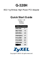 Preview for 1 page of ZyXEL Communications G-320H Quick Start Manual