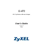 ZyXEL Communications G-470 User Manual preview