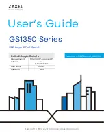 Preview for 1 page of ZyXEL Communications GS1350 Series User Manual