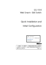 Preview for 1 page of ZyXEL Communications GS1510 - Quick Installation And Initial Configuration