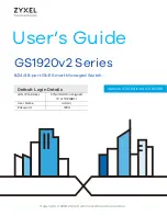 Preview for 1 page of ZyXEL Communications GS1920-48HPv2 User Manual