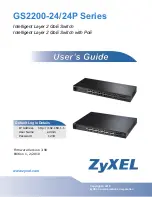 ZyXEL Communications GS2200-24P Series User Manual предпросмотр