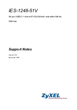 Предварительный просмотр 1 страницы ZyXEL Communications IES-1248-51V Support Notes