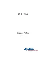 Предварительный просмотр 1 страницы ZyXEL Communications IES-1248 Support Notes