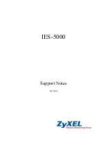 Предварительный просмотр 1 страницы ZyXEL Communications IES-5000 Series Support Notes