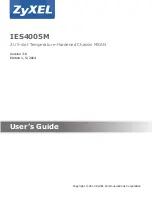 Предварительный просмотр 1 страницы ZyXEL Communications IES4005M User Manual