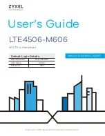 Preview for 1 page of ZyXEL Communications LTE4506-M606 User Manual