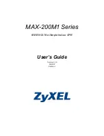 Предварительный просмотр 1 страницы ZyXEL Communications MAX-200M1 Series User Manual