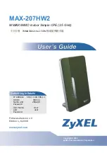 Preview for 1 page of ZyXEL Communications MAX-207HW2 User Manual