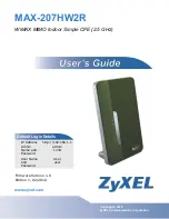 ZyXEL Communications MAX-207HW2R User Manual preview