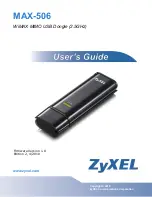 Preview for 1 page of ZyXEL Communications MAX-506 -  V1.00 Manual