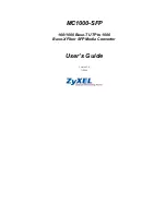 Preview for 1 page of ZyXEL Communications MC1000-SFP User Manual