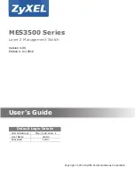 Preview for 1 page of ZyXEL Communications MES3500 Series User Manual