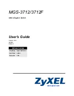 Preview for 1 page of ZyXEL Communications MGS-3712 User Manual