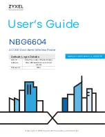 ZyXEL Communications NBG6604 User Manual предпросмотр