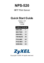 Preview for 1 page of ZyXEL Communications NPS-520 Quick Start Manual