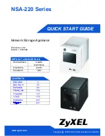 Preview for 1 page of ZyXEL Communications NSA-220 Series Quick Start Manual