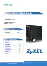 Предварительный просмотр 1 страницы ZyXEL Communications NSA310 Quick Start Manual
