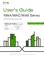 Preview for 1 page of ZyXEL Communications nwa series User Manual