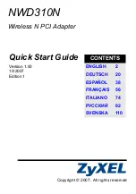 ZyXEL Communications NWD-310N Quick Start Manual предпросмотр