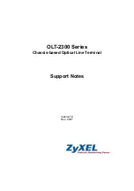 ZyXEL Communications OLT-2300 Series Support Notes preview