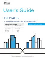 ZyXEL Communications OLT2406 User Manual preview