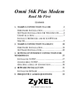 ZyXEL Communications OMNI 56K Plus Read Me First предпросмотр