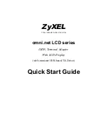 Preview for 1 page of ZyXEL Communications omni.net LCD series Quick Start Manual