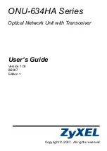 ZyXEL Communications ONU-634HA Series User Manual preview