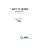 ZyXEL Communications P-2302HWDL-P1 Support Notes предпросмотр