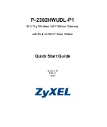 Preview for 1 page of ZyXEL Communications P-2302HWL DECT USB Quick Start Manual