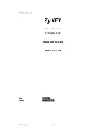 ZyXEL Communications P-2302R-P1C Firmware Release Notes preview