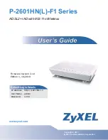 ZyXEL Communications P-2601HN(L)-F1 Series User Manual preview