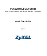 ZyXEL Communications P-2602HW(L)-DxA Quick Start Manual preview