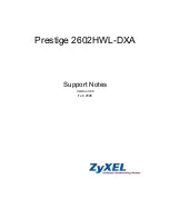 Preview for 1 page of ZyXEL Communications P-2602HWL-D1A Support Notes